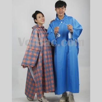 Áo Mưa Cánh Dơi Caro Nổi
