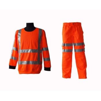 Quần Áo Bảo Hộ Lao Động Phản Quang Cam Cháy