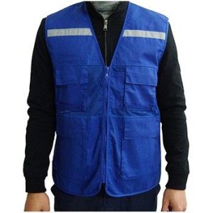 Áo Gile bảo hộ lao động màu xanh đạt chuẩn