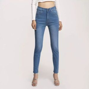Quần Jean Nữ Denim Xanh Loang