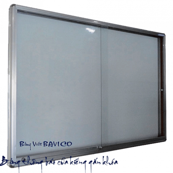 Văn Phòng Phẩm Bảng Thông Báo Cửa Kiếng Có Gắn Khóa Kích Thước Lớn - VPP0087