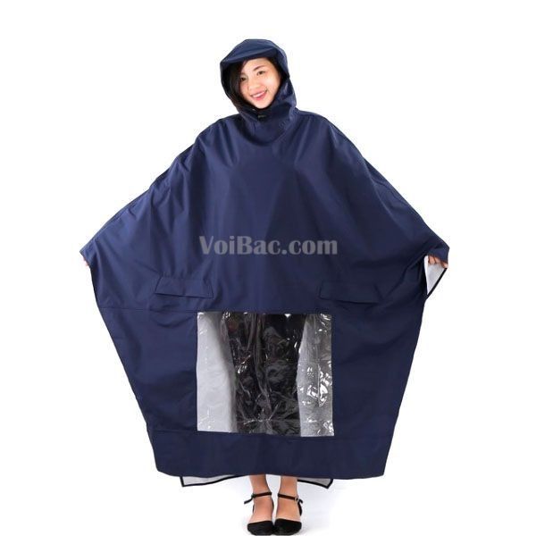 Áo Mưa Cánh Dơi Có Kiếng Đèn Đi Mưa Cao Cấp - QAM0076