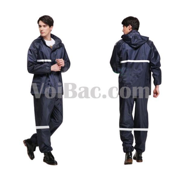 Bộ Quần Áo Mưa Thời Trang Trẻ Trung Unisex Có Băng Phản Quang - QAM0098