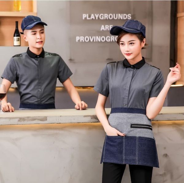 Đồng Phục Nhân Viên Phục Vụ Nam Nữ Chất Lượng - DNK0014