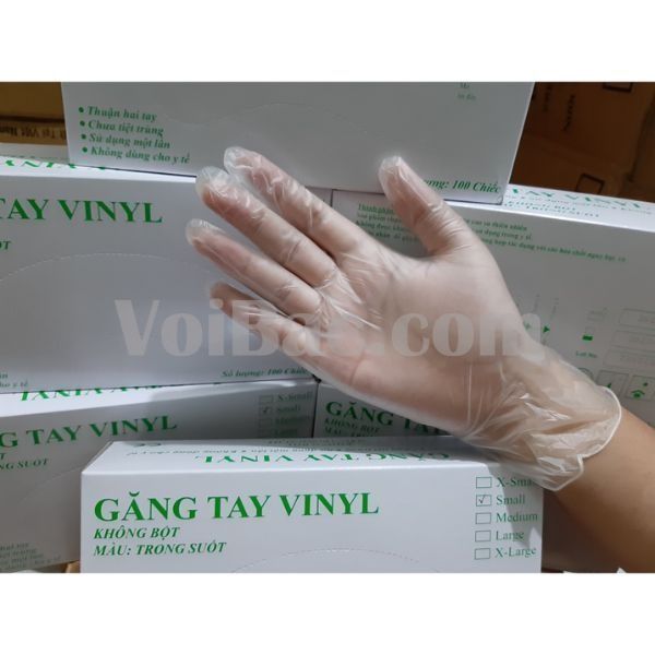 Găng Tay Cao Su Phòng Sạch Vinyl Không Tiệt Trùng - GPS0056