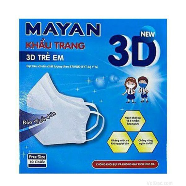 Hộp Khẩu Trang Trẻ Em Mayan 3D Mask (10 cái) - BVH0115