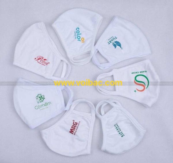 Khẩu Trang Vải Kháng Khuẩn Chất Lượng Cao In Logo Tùy Chọn - KTV0003
