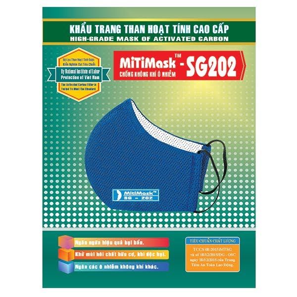 Khẩu Trang Vải Kháng Khuẩn Và Lọc Bụi Làm Từ Than Hoạt Tính MITIMASK SG202 - BVH0066