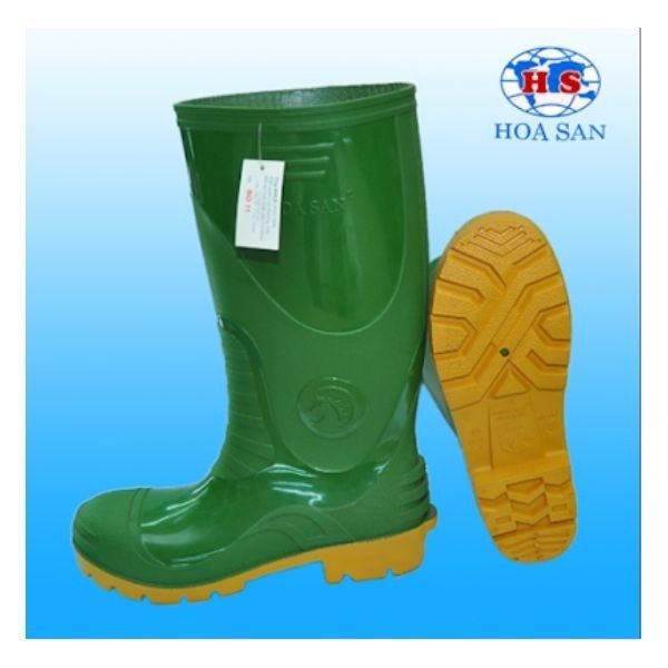 Ủng Cao Su Mềm Hoa San Màu Xanh Lá Có Lót Lông - UCS0041
